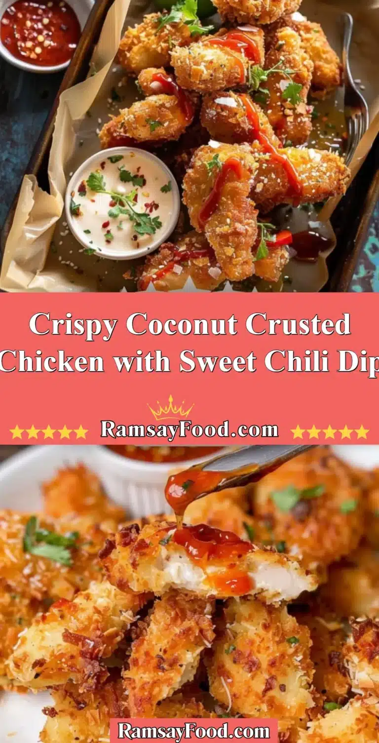 Crispy Coconut Crusted Chicken served with Sweet Chili Dip