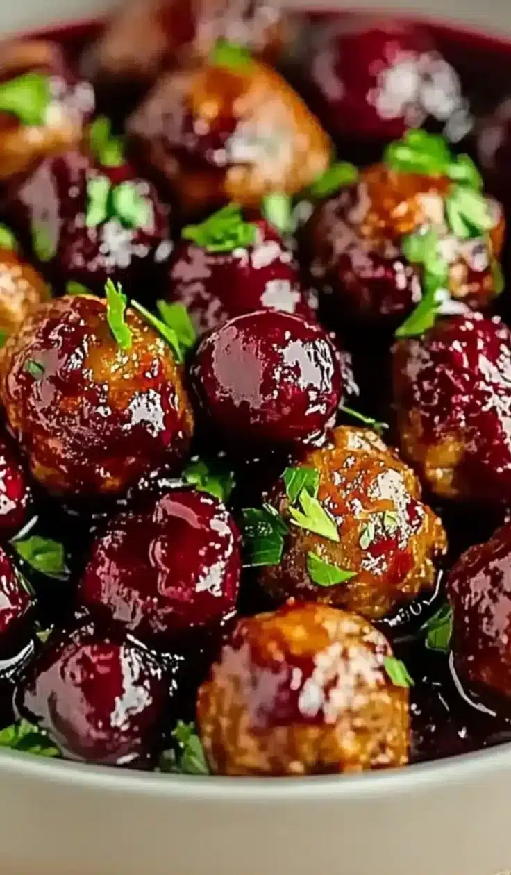 Delicious Quick Christmas Cranberry Meatballs for Gatherings 5 Delicious Christmas cranberry meatballs served for festive gatherings