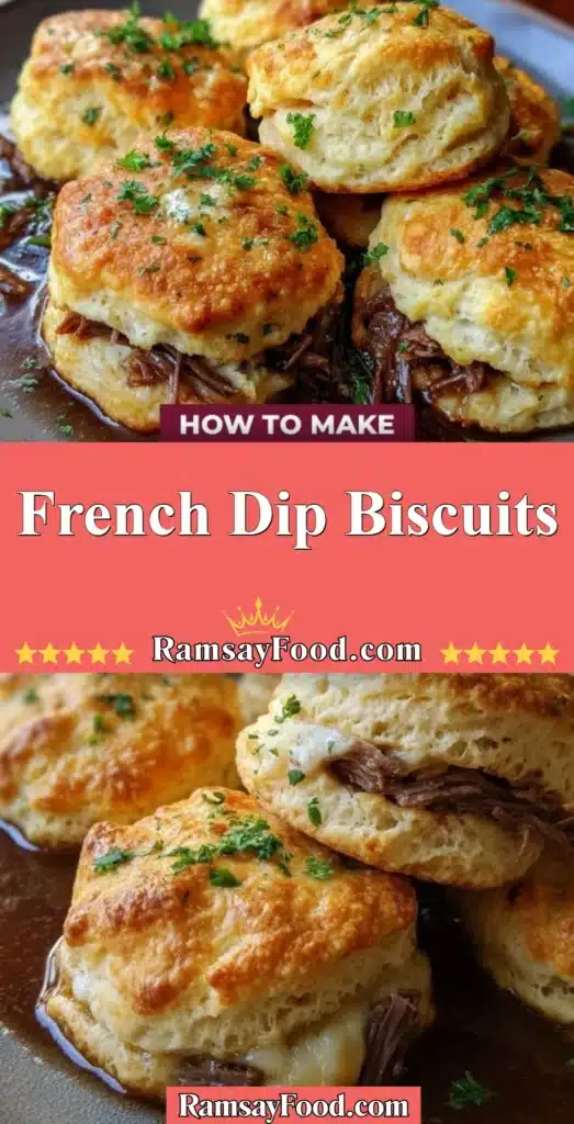 French Dip Biscuits served with au jus for dipping
