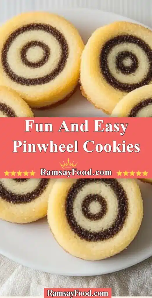 Colorful pinwheel cookies stacked on a plate for a festive treat.