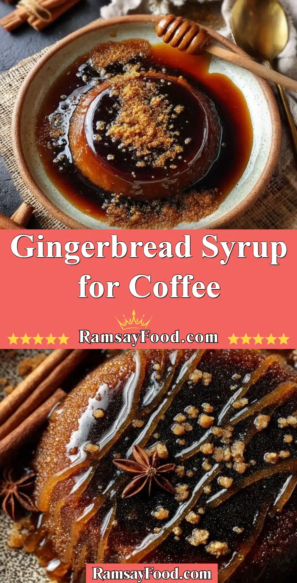 Gingerbread Syrup for Coffee 2 Homemade Gingerbread Syrup for flavorful coffee beverages