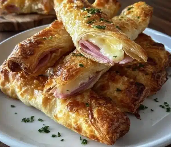 Ham and cheese sticks served as a delicious appetizer