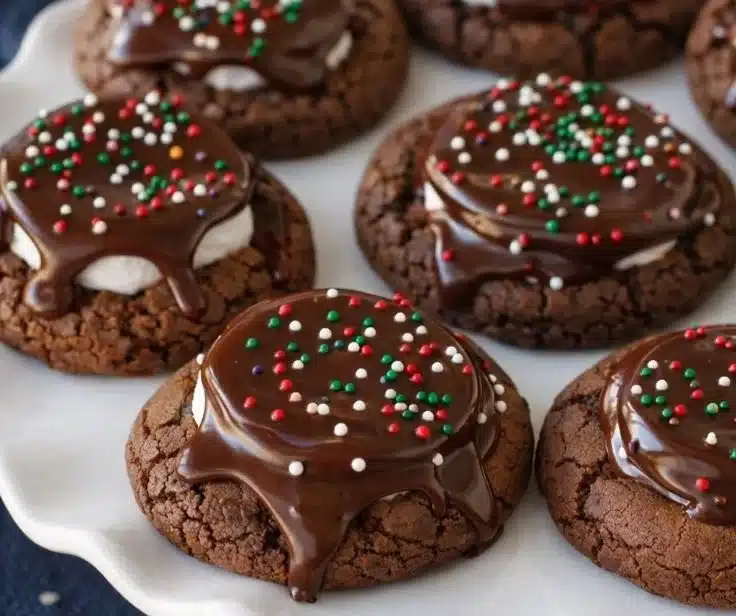 Delicious hot cocoa cookies, rich and fudgy dessert perfect for chocolate lovers.