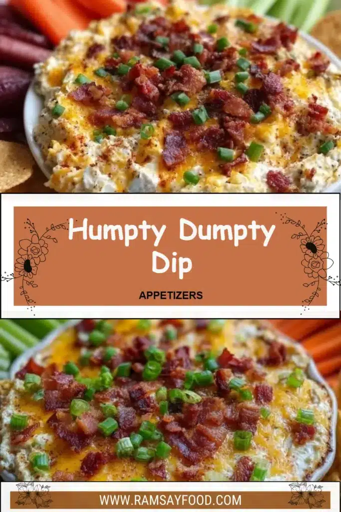Delicious Humpty Dumpty Dip served in a bowl with fresh vegetables