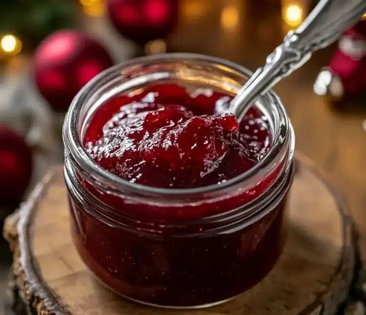 Irresistibly Easy Christmas Jam Recipe for Festive Mornings 8 Bowl of homemade Christmas jam ready for spreading on toast