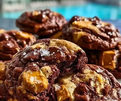 Levain Bakery chocolate toffee cookies with rich chocolate and toffee pieces