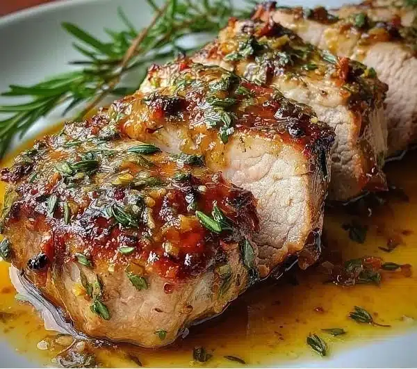 Maple Dijon Pork Tenderloin 4 Maple Dijon Pork Tenderloin glazed with maple syrup and Dijon mustard