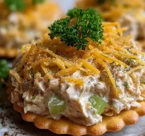 Ritz Cracker Party Sandwiches 6 Delicious Ritz Cracker party sandwiches arranged on a platter for a gathering.