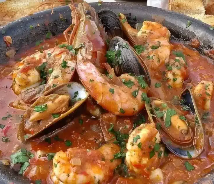 Spanish Seafood Zarzuela 8 Delicious Spanish Seafood Zarzuela filled with various seafood and spices