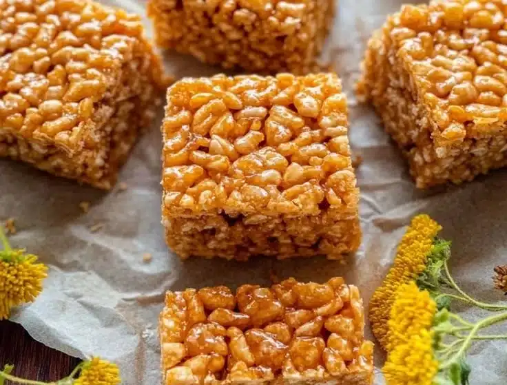 15-Minute Thai Tea Rice Krispie Treats delicious dessert recipe