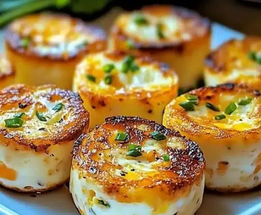 Fluffy cottage cheese egg bites served on a plate, ideal for healthy snacking