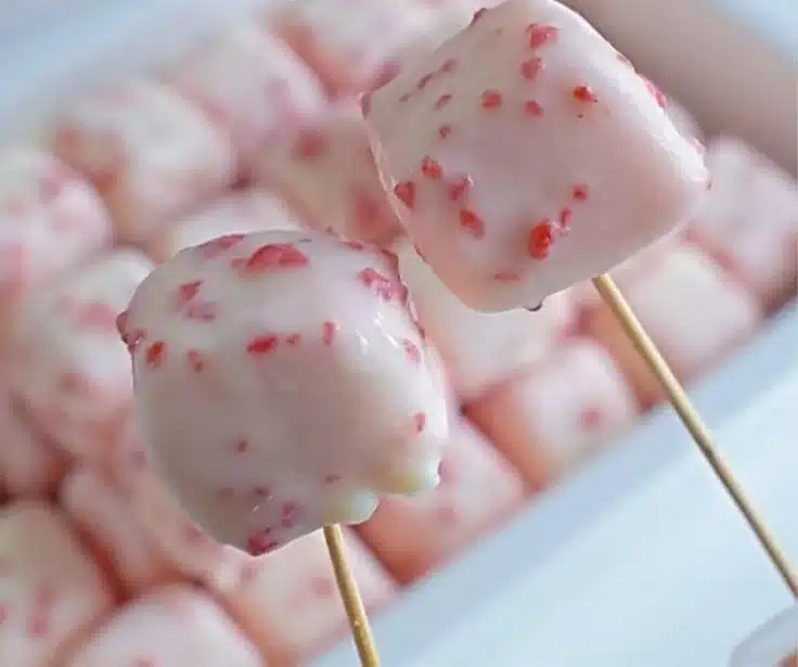 No-Mold Peach Yogurt Ice Cream Bars perfect for a refreshing summer snack