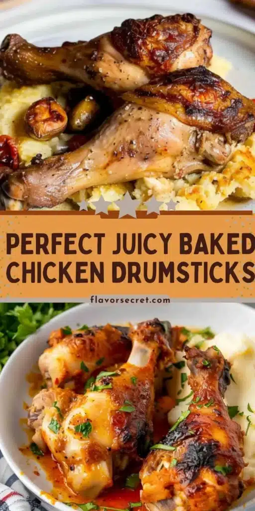 Baked chicken drumsticks served with paprika yogurt sauce on a plate