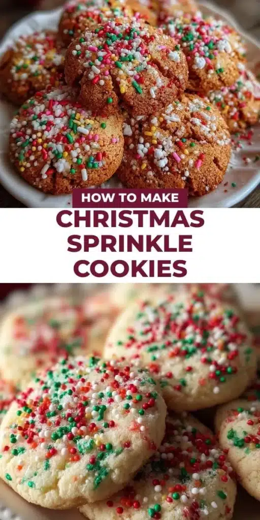 Plate of colorful Christmas sprinkle cookies decorated for the holidays