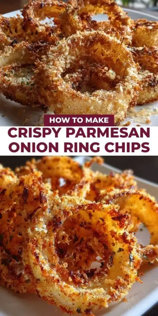 Crispy Parmesan onion ring chips in a bowl, a delicious snack option.