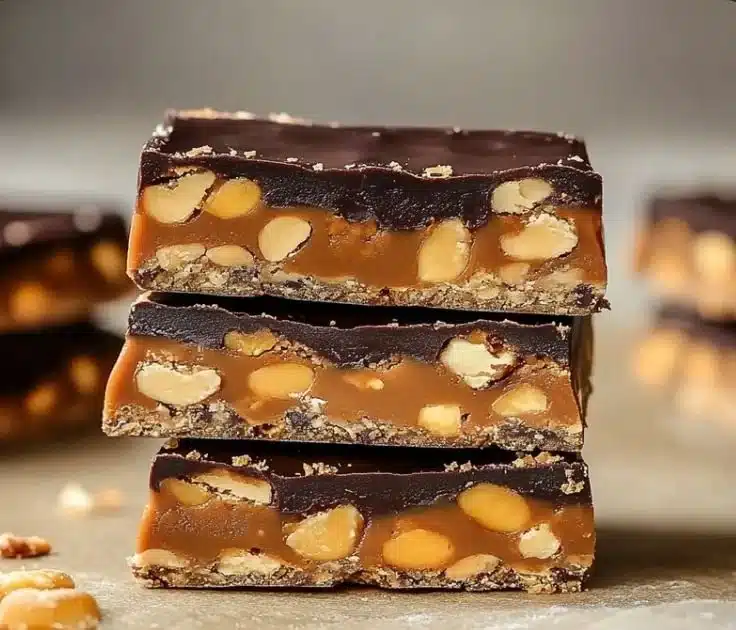 Homemade Date Snickers Bars with healthy ingredients for a guilt-free treat
