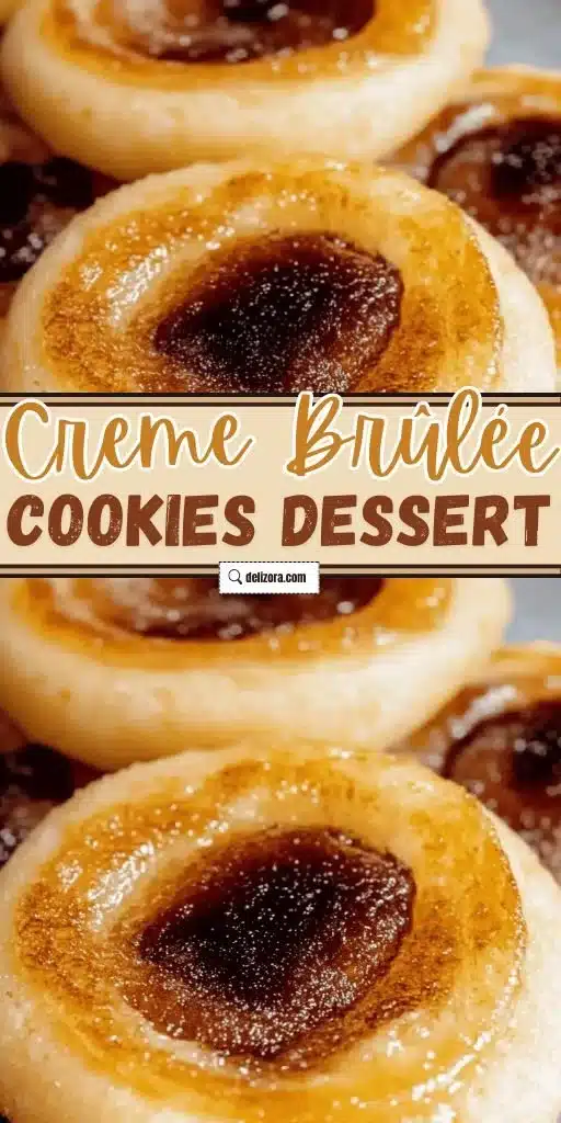 Delicious Crème Brûlée Cookies with a caramelized crunchy topping
