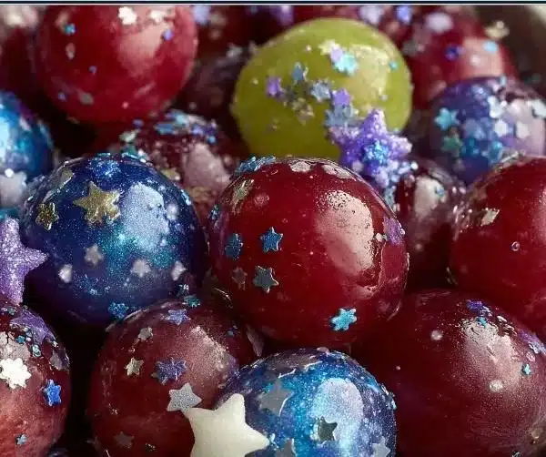 Colorful Galaxy Candy Grapes for a sweet and fun snack option