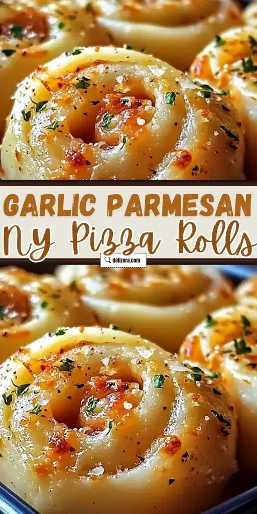 Garlic Parmesan New York Pizza Rolls served for a cozy snack night