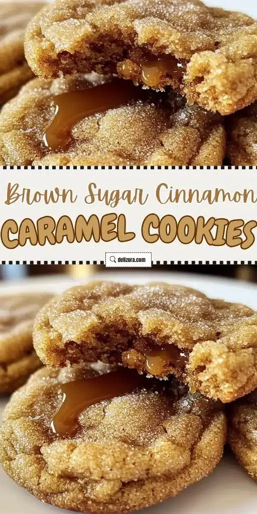 Delicious brown sugar cinnamon caramel cookies on a plate