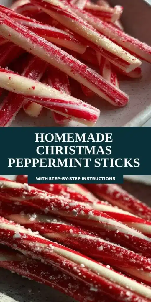 Homemade Christmas peppermint sticks on a festive background