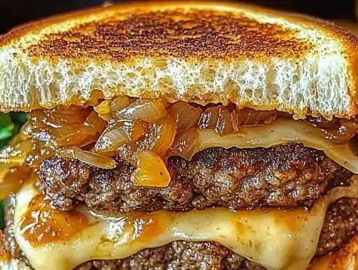 Irresistible patty melt featuring secret sauce and grilled onions