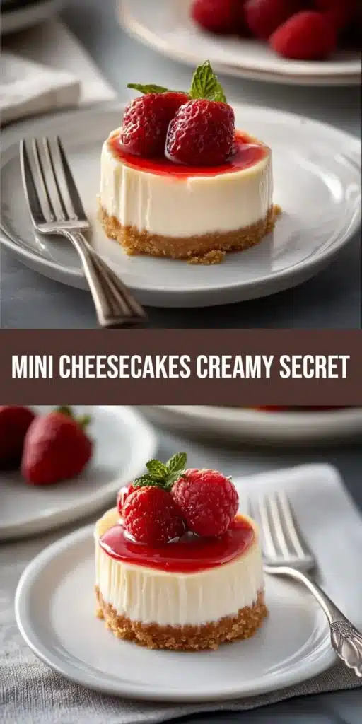 Delicious New York style mini cheesecakes, creamy dessert bites served in a platter.