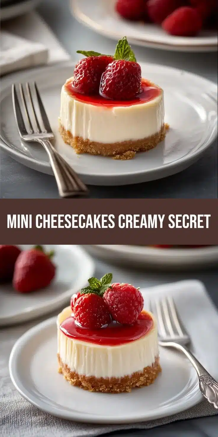 Delicious New York style mini cheesecakes, creamy dessert bites served in a platter.