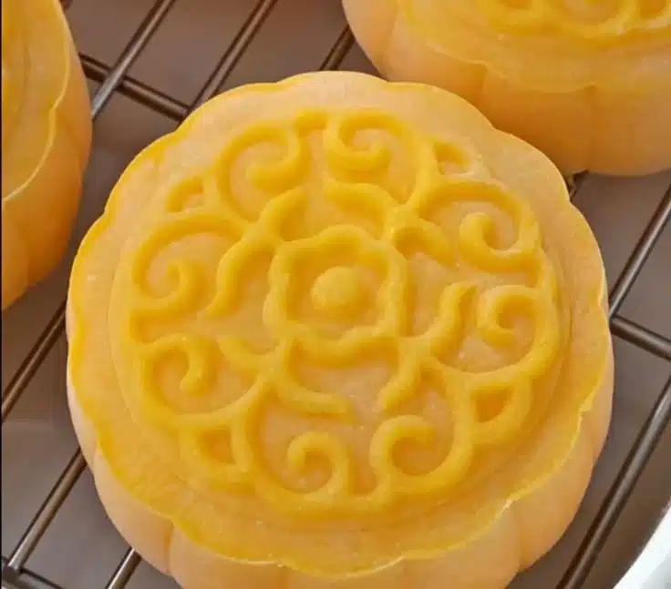Mango Pomelo Sago Snow Skin Mooncakes - a tropical Mid-Autumn delicacy