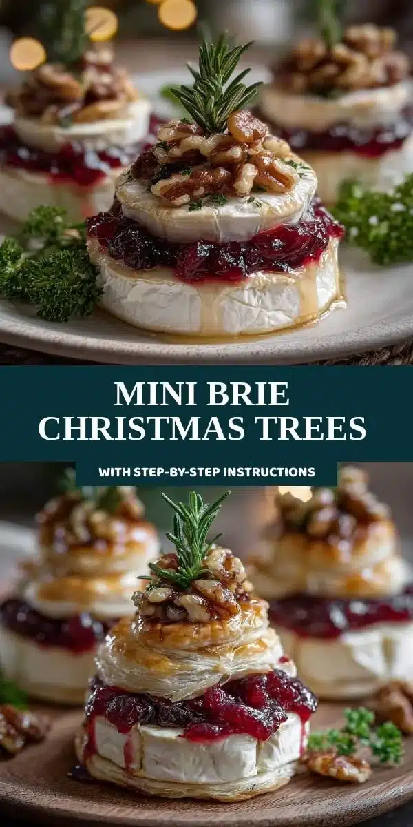 Mini Brie Christmas Trees for festive holiday celebrations