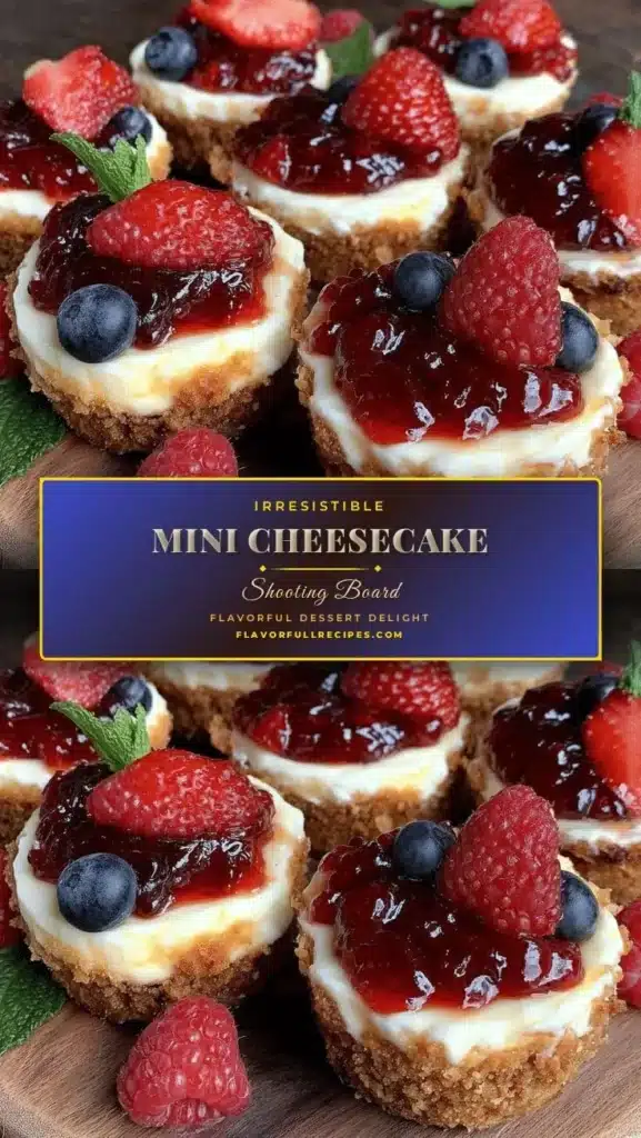 Delicious mini cheesecake board for Galentine's Day sharing