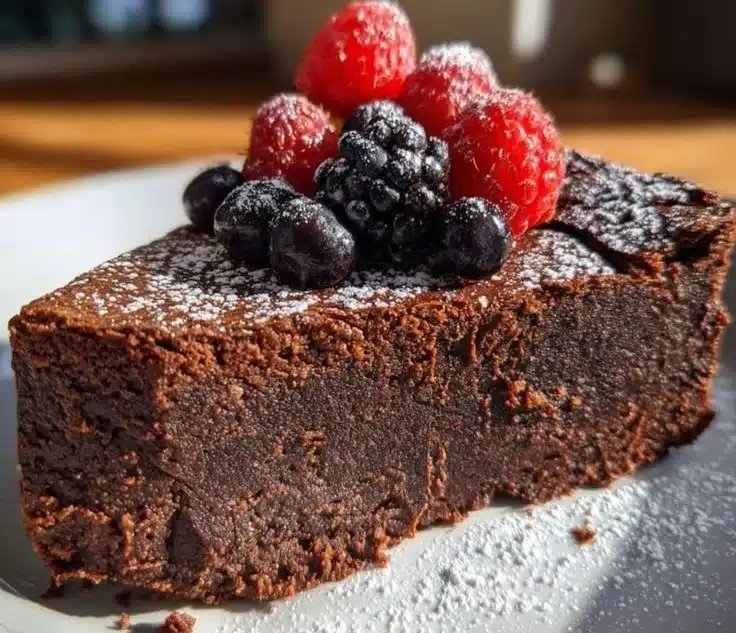 Delicious guilt-free vegan dessert topped with fresh fruits and nuts.