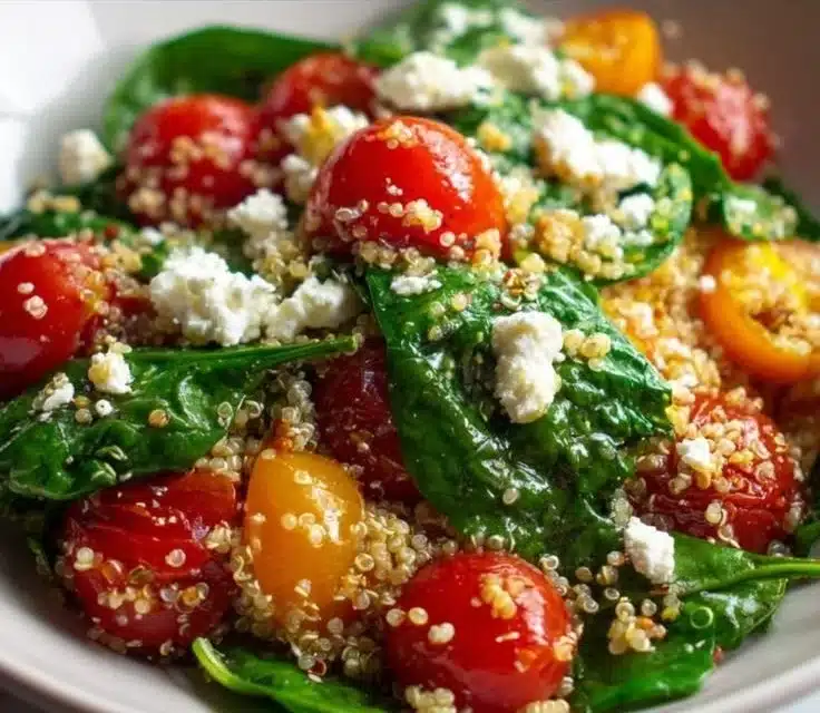 Colorful heart-healthy quinoa salad with vegetables and herbs