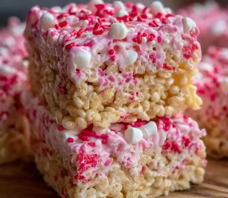 Homemade Rice Krispies Treats in a colorful bowl