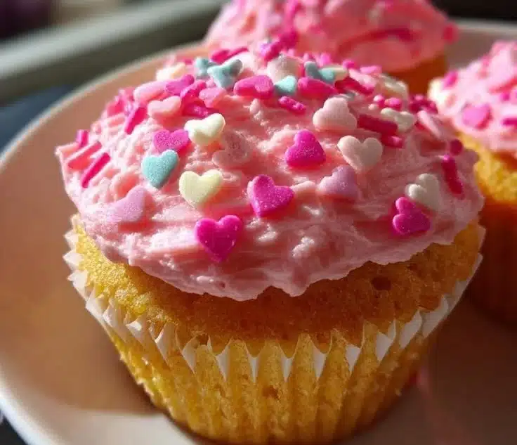 Delicious Valentine's Day cupcakes decorated with love-themed toppings