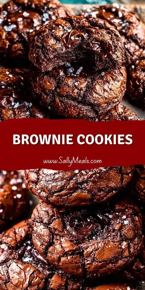 Freshly baked brownie cookies on a cooling rack