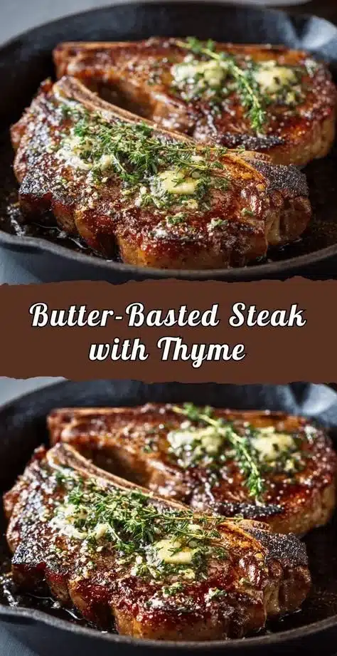 Delicious Butter Basted Steak cooked to perfection