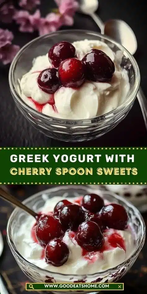 Delicious Cherry Yogurt Parfait with fresh cherries and granola