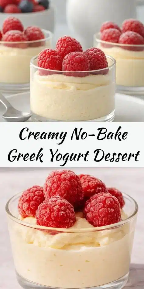 Delicious Greek yogurt dessert topped with fresh fruits and nuts