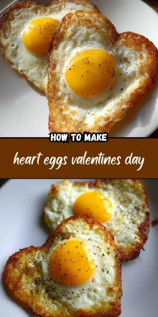 Heart-shaped eggs served on a plate for a romantic breakfast.