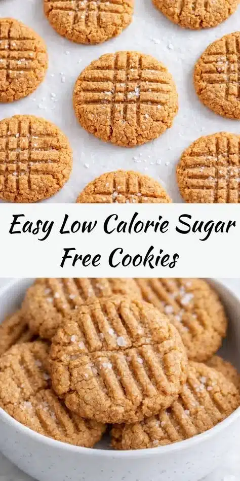 Plate of low calorie sugar free cookies ready to enjoy