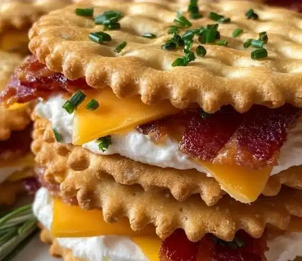 Delicious Ritz Crackers Sandwiches served at a party platter